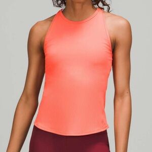 Lululemon Base Pace Ribbed Tank Top Raspberry Cream Sz 2/4